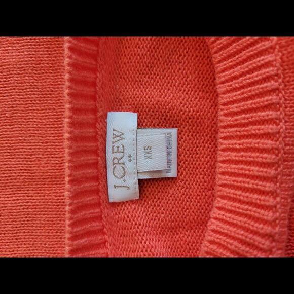 J Crew XXS orange lightweight crewneck sweater. OSU! - Picture 3 of 5
